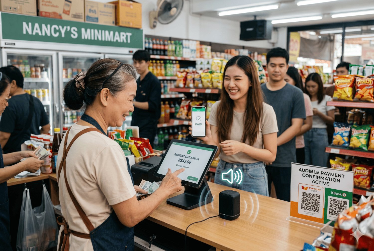 ร้านค้าปลีกขนาดเล็กเพิ่มความมั่นใจในการรับเงิน